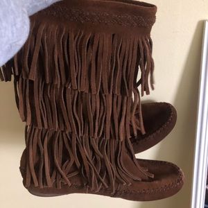 Minnetonka Fringe Boots